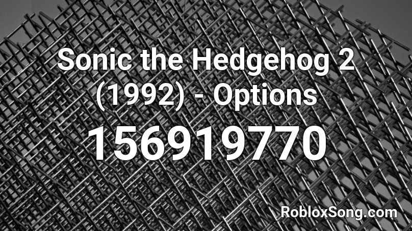 Sonic the Hedgehog 2 (1992) - Options Roblox ID