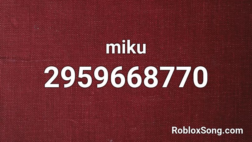 miku Roblox ID