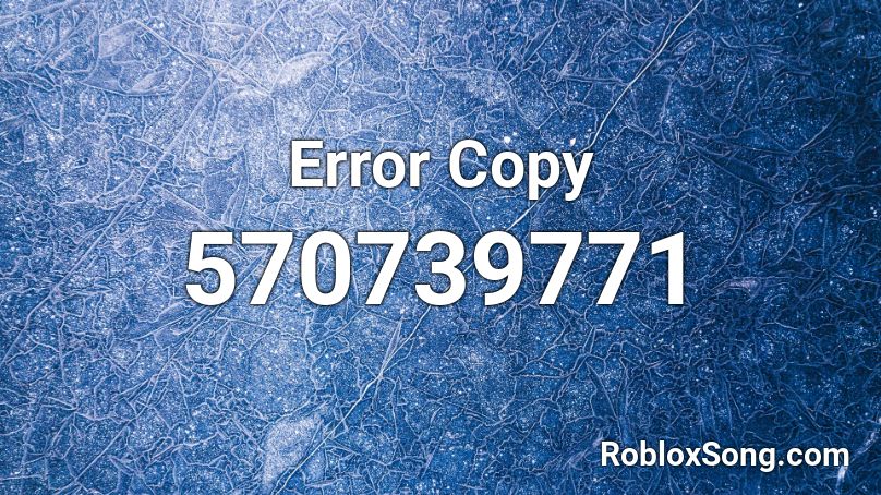 Error Copy Roblox ID