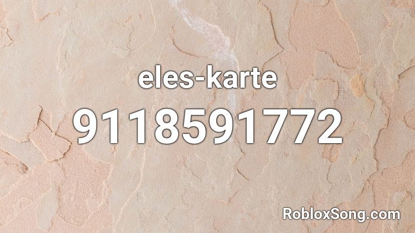 eles-karte Roblox ID