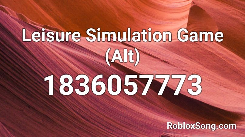 Leisure Simulation Game (Alt) Roblox ID