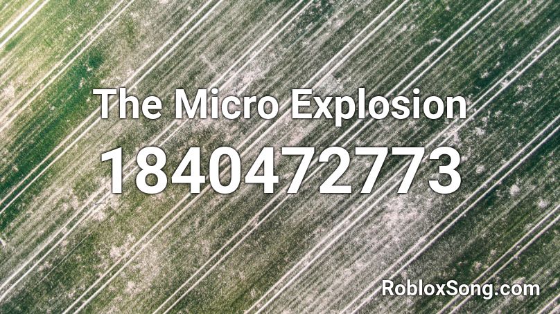 The Micro Explosion Roblox ID