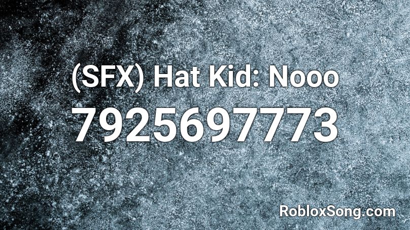 (SFX) Hat Kid: Nooo Roblox ID