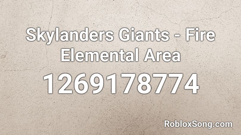 Skylanders Giants - Fire Elemental Area Roblox ID