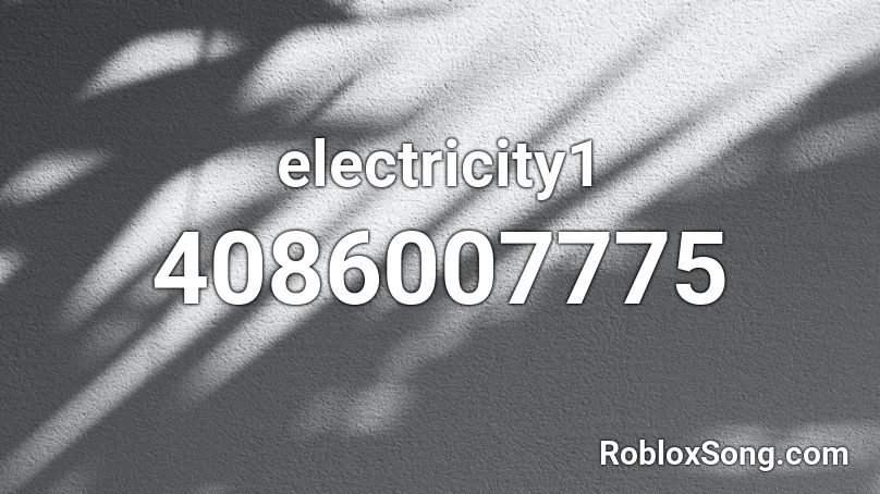 electricity1 Roblox ID