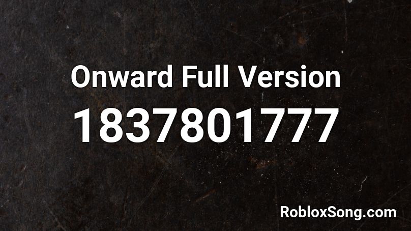 Onward Full Version Roblox ID