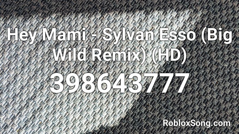 Hey Mami - Sylvan Esso (Big Wild Remix) (HD) Roblox ID