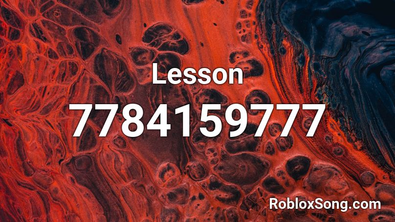 Lesson Roblox ID