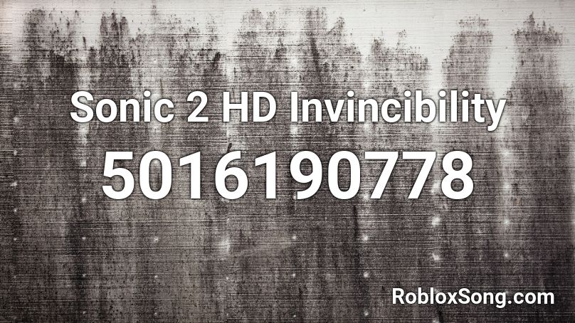 Sonic 2 HD Invincibility Roblox ID