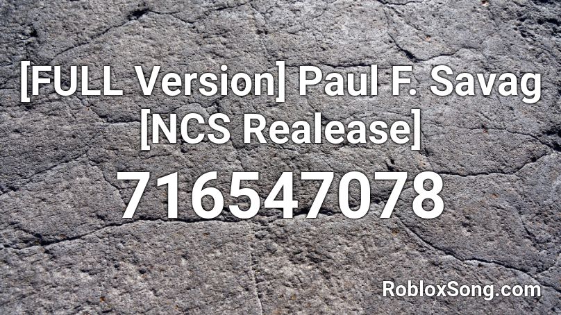 [FULL Version] #### ## ###### [NCS Realease] Roblox ID