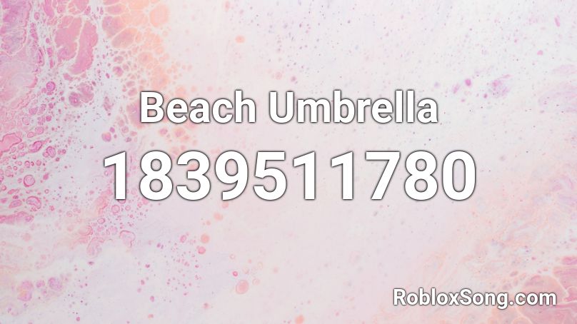 Beach Umbrella Roblox ID