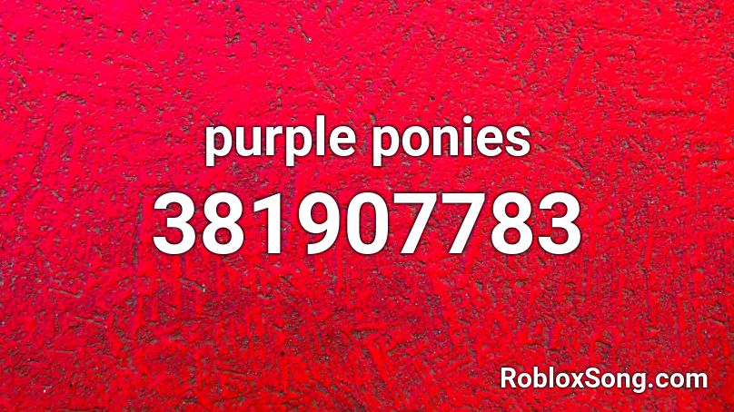 purple ponies Roblox ID