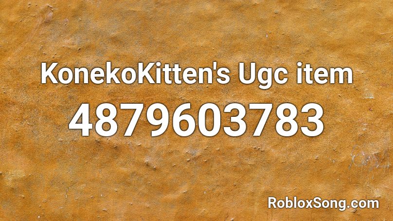 KonekoKitten's Ugc item Roblox ID
