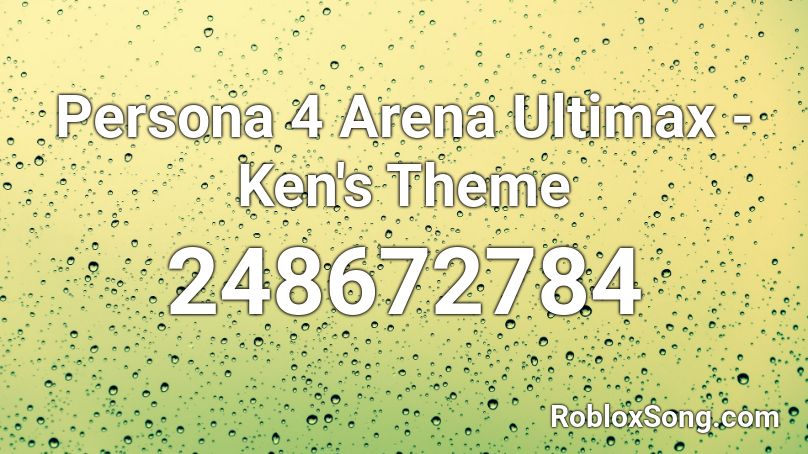 Persona 4 Arena Ultimax - Ken's Theme Roblox ID