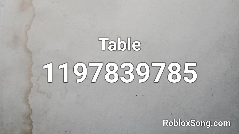 Table Roblox ID