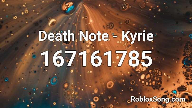 Death Note - Kyrie Roblox ID