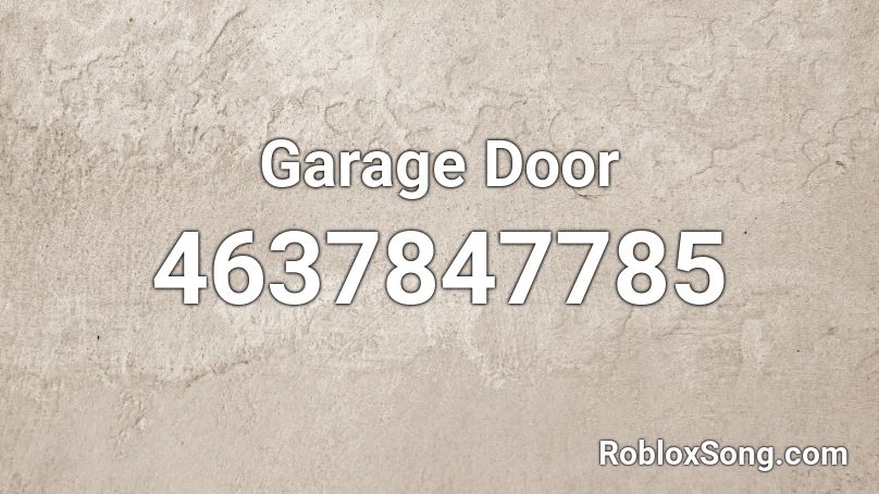 Garage Door Roblox ID
