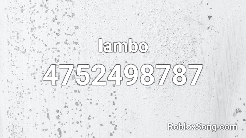 lambo Roblox ID