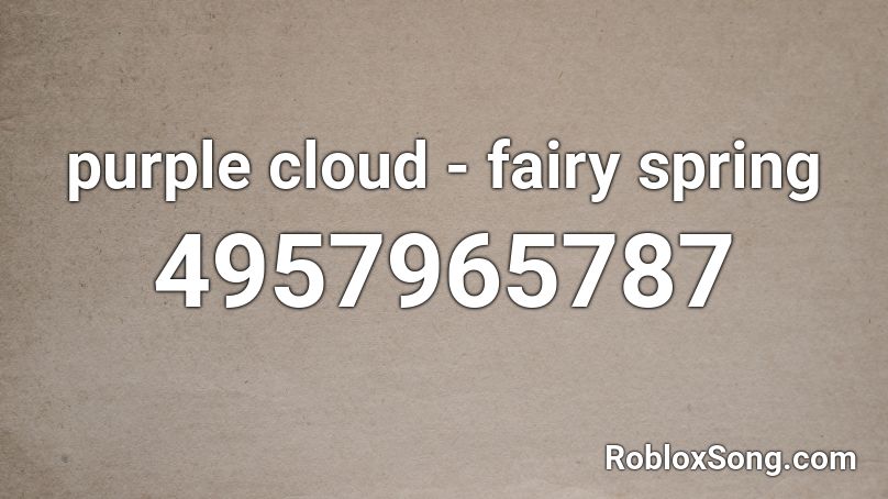 purple cloud - fairy spring Roblox ID