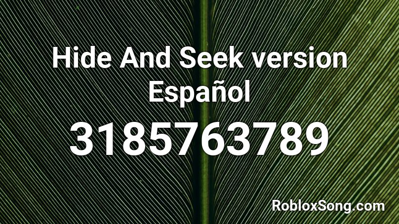 hide and seek roblox id code number