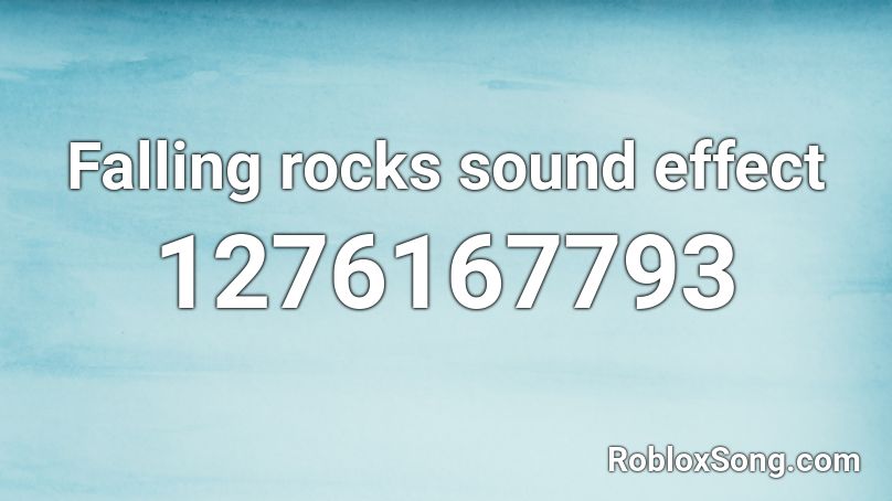 Falling rocks sound effect Roblox ID
