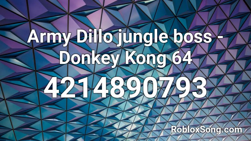 Army Dillo jungle boss - Donkey Kong 64 Roblox ID