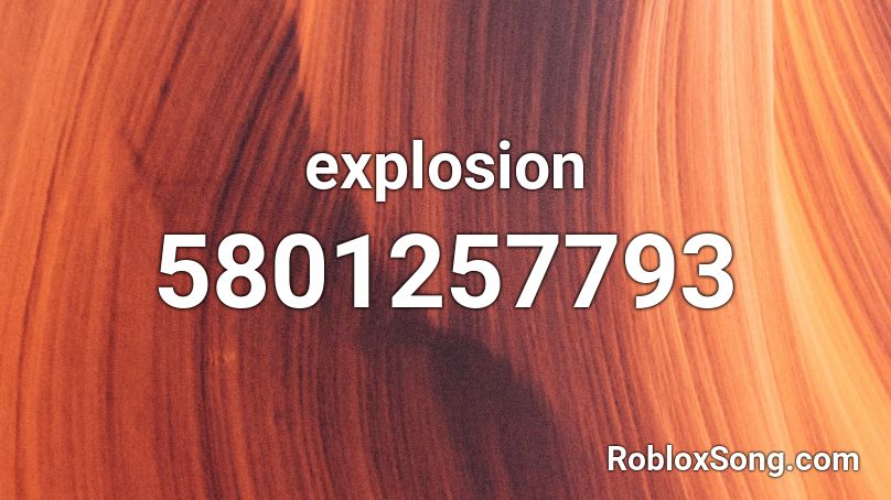 explosion Roblox ID