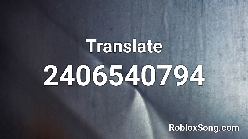 Translate Roblox ID