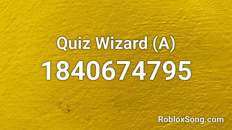 Quiz Wizard (A) Roblox ID