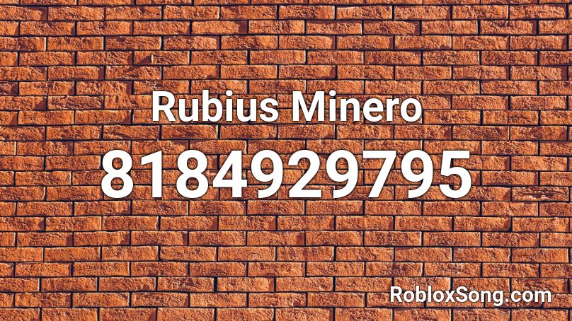Rubius Minero Roblox ID
