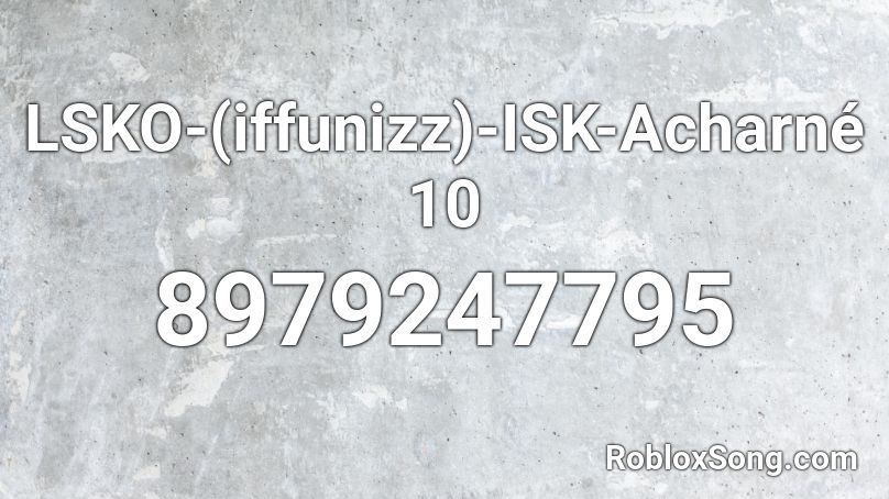 LSKO-(iffunizz)-ISK-Acharné 10 Roblox ID