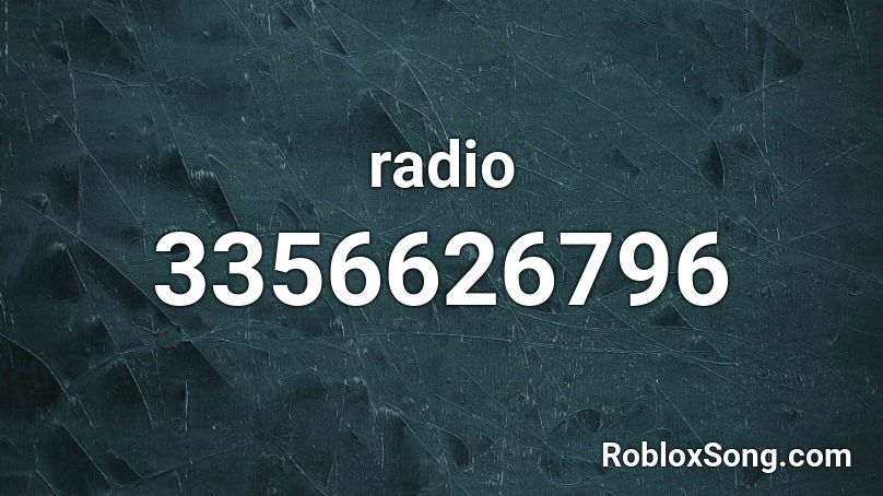 radio Roblox ID