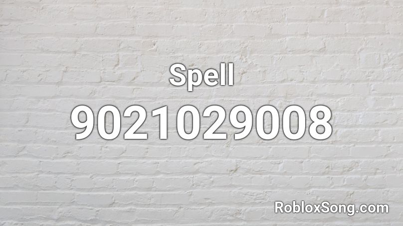 Spell Roblox ID