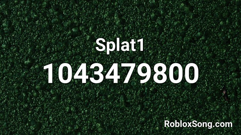 Splat1 Roblox ID