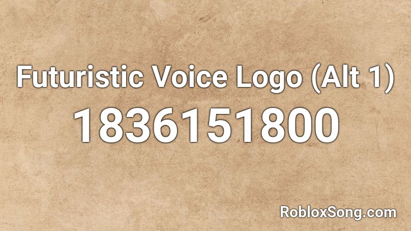 Futuristic Voice Logo (Alt 1) Roblox ID