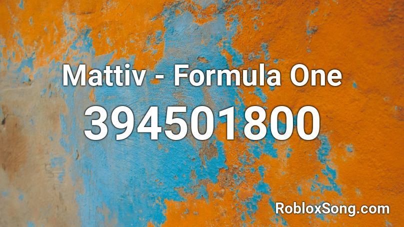 Mattiv - Formula One Roblox ID