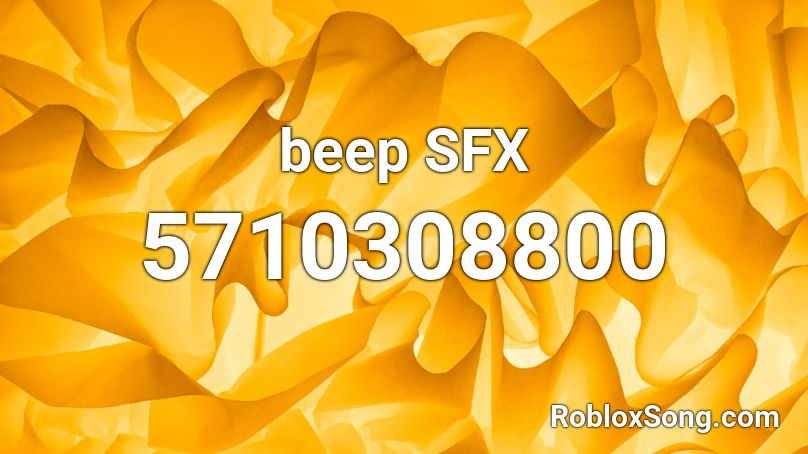 beep SFX Roblox ID