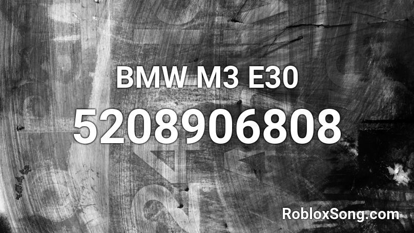 BMW M3 E30 Roblox ID