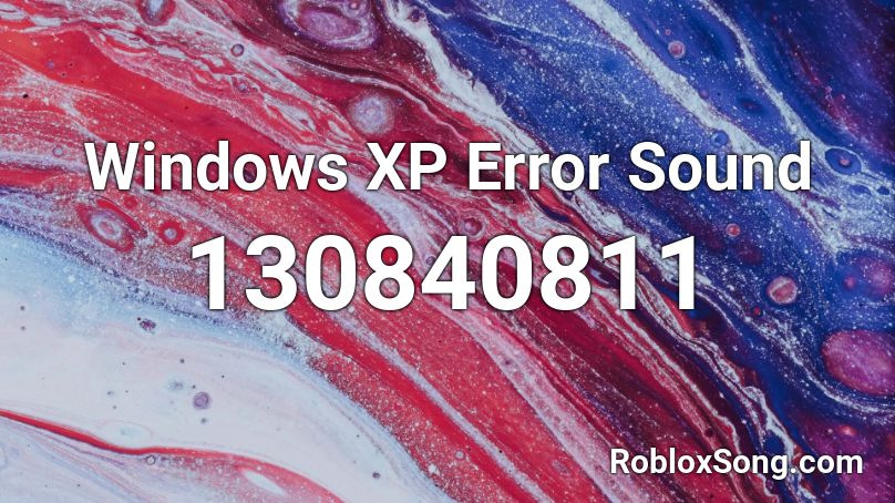 windows xp error sound