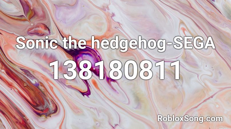 Sonic the hedgehog-SEGA Roblox ID