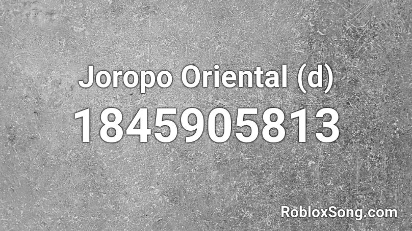 Joropo Oriental (d) Roblox ID