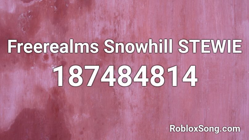 Freerealms Snowhill STEWIE Roblox ID