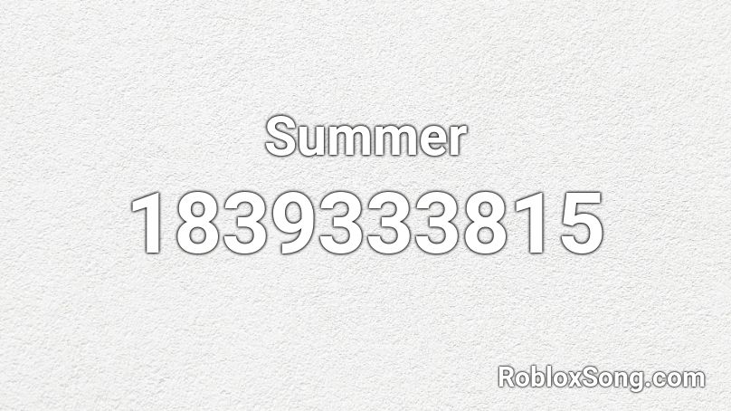 Summer Roblox ID