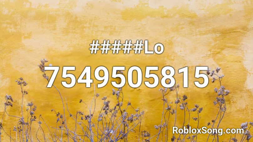 #####Lo Roblox ID
