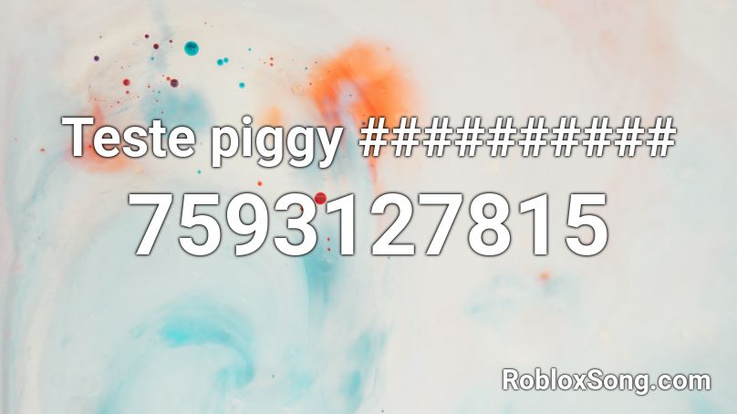 Teste piggy ########## Roblox ID