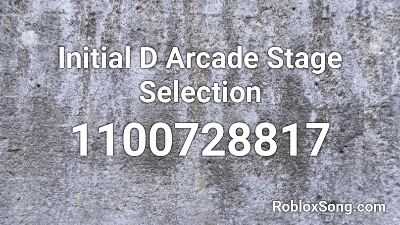 Initial D Arcade Stage Selection Roblox ID