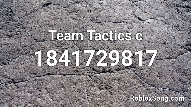 Team Tactics c Roblox ID