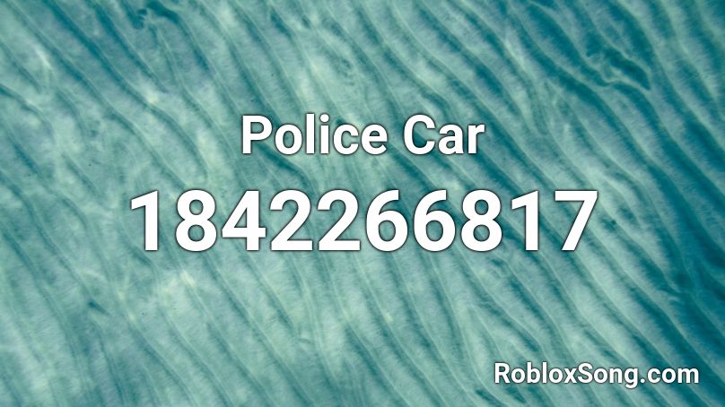 Police Car Roblox ID