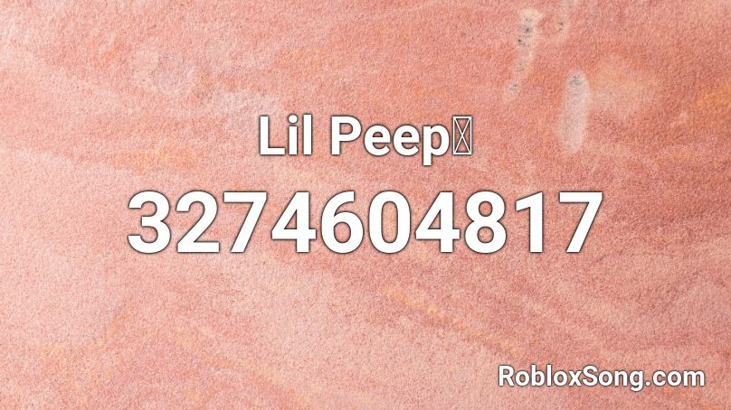 Lil Peep⭐ Roblox ID