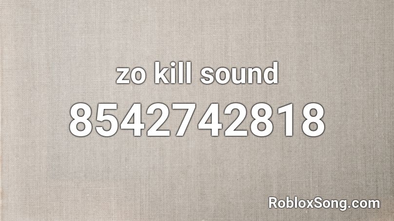 Roblox Kill Sounds